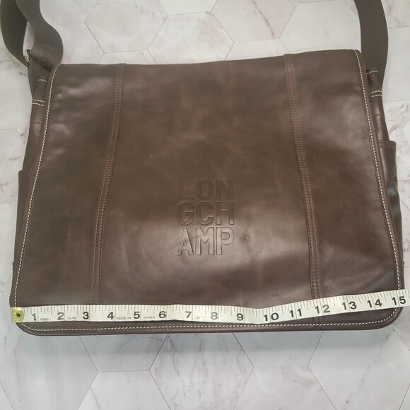 Longchamp Mocha Cavalier Medium Messenger Bag COA - Picture 13 of 15